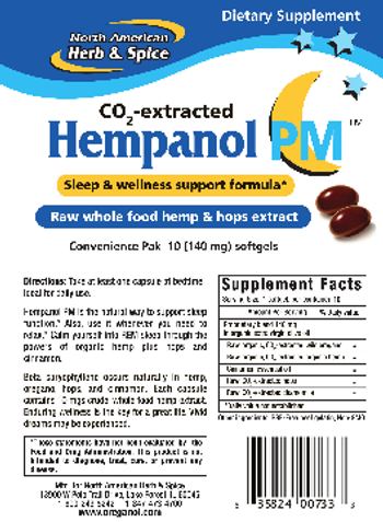 North American Herb & Spice Hempanol PM 140 mg - supplement