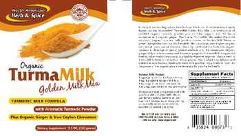 North American Herb & Spice Organic TurmaMilk Golden Milk Mix - supplement