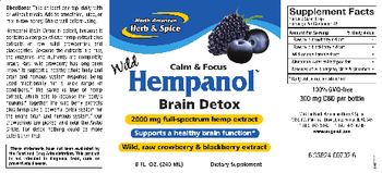 North American Herb & Spice Wild Hempanol Brain Detox - supplement