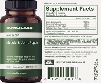 Nova 3 Labs Max Rehab - supplement