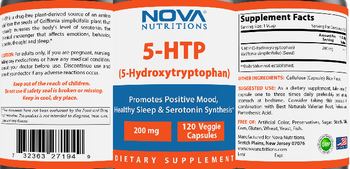 Nova Nutritions 5-HTP 200 mg - supplement