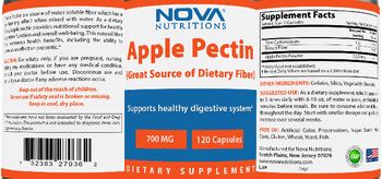 Nova Nutritions Apple Pectin - supplement