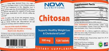 Nova Nutritions Chitosan 500 mg - supplement