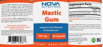 Nova Nutritions Mastic Gum 500 mg - supplement