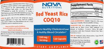 Nova Nutritions Red Yeast Rice COQ10 - supplement