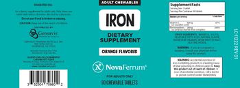 NovaFerrum Iron Adult Chewables Orange Flavored - supplement