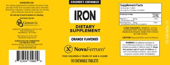 NovaFerrum Iron Children's Chewables Orange Flavored - supplement