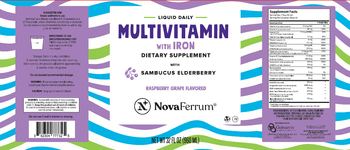 NovaFerrum Multivitamin with Iron Raspberry Grape Flavored - supplement
