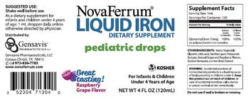 NovaFerrum Pediatric Drops Liquid Iron Raspberry Grape Flavor - supplement