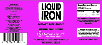 NovaFerrum Pediatric Drops Liquid Iron Raspberry Grape Flavored - supplement
