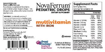 NovaFerrum Pediatric Drops Multivitamin with Iron Raspberry Grape Flavor - supplement