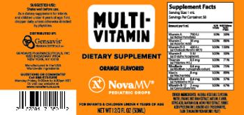 NovaMV Pediatric Drops Multi-Vitamin Orange Flavored - supplement