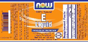 NOW 100% Natural E Liquid - supplement