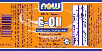 NOW 100% Natural E-Oil Double Strength - supplement