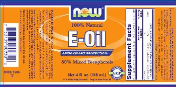 NOW 100% Natural E-Oil - supplement