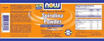 NOW 100% Natural Hawaiian Spirulina Powder - supplement