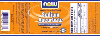 NOW 100% Pure Buffered Sodium Ascorbate - supplement