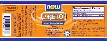 NOW 7-KETO 100 mg - supplement