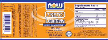 NOW 7-KETO LeanGels 100 mg - supplement