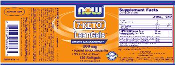 NOW 7-KETO LeanGels 100 mg - supplement