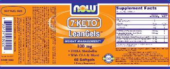 NOW 7-KETO LeanGels 100 mg - supplement