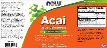 NOW Acai Liquid Concentrate - supplement