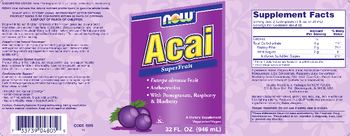 NOW Acai SuperFruit - supplement
