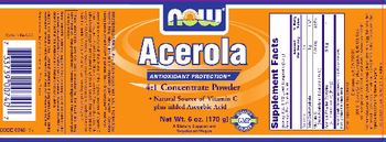 NOW Acerola 4:1 Concentrate Powder - supplement