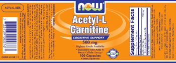 NOW Acetyl-L Carnitine - supplement