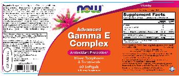 NOW Advanced Gamma E Complex - supplement