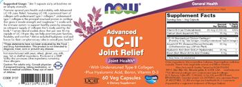 NOW Advanced UC-II Joint Relief - supplement