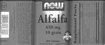 NOW Alfalfa 650 mg 10 Grain - supplement