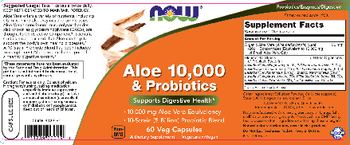 NOW Aloe 10,000 & Probiotics - supplement