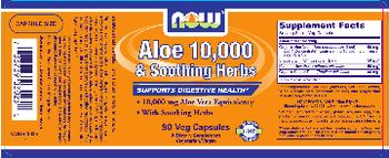 NOW Aloe 10,000 & Soothing Herbs - supplement