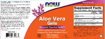 NOW Aloe Vera Gels - supplement