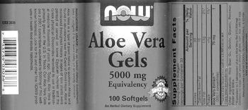 NOW Aloe Vera Gels 5000 mg Equivalency - supplement