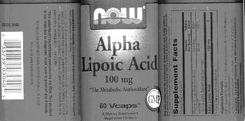 NOW Alpha Lipoic Acid 100 mg - supplement