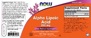 NOW Alpha Lipoic Acid 250 mg - supplement