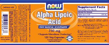 NOW Alpha Lipoic Acid 250 mg - supplement