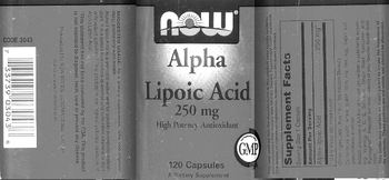 NOW Alpha Lipoic Acid 250 mg - supplement