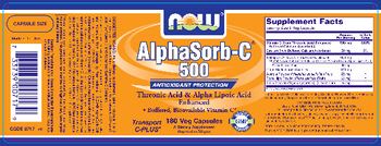 NOW AlphaSorb-C 500 - supplement