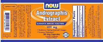 NOW Andrographis Extract 400 mg - supplement