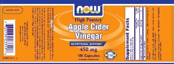 NOW Apple Cider Vinegar 450 mg - supplement