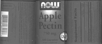 NOW Apple Pectin 750 mg - supplement