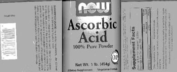 NOW Ascorbic Acid 100% Pure Powder - supplement