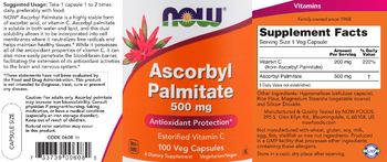 NOW Ascorbyl Palmitate 500 mg - supplement