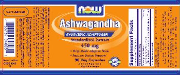 NOW Ashwagandha Standardized Extract 450 mg - supplement