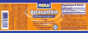 NOW Astaxanthin 4 mg - supplement