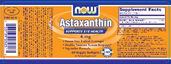 NOW Astaxanthin 4 mg - supplement