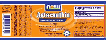 NOW Astaxanthin 4 mg - supplement